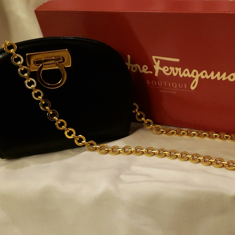 Ferragamo Micro Mini Lambskin Crossbody Clutch